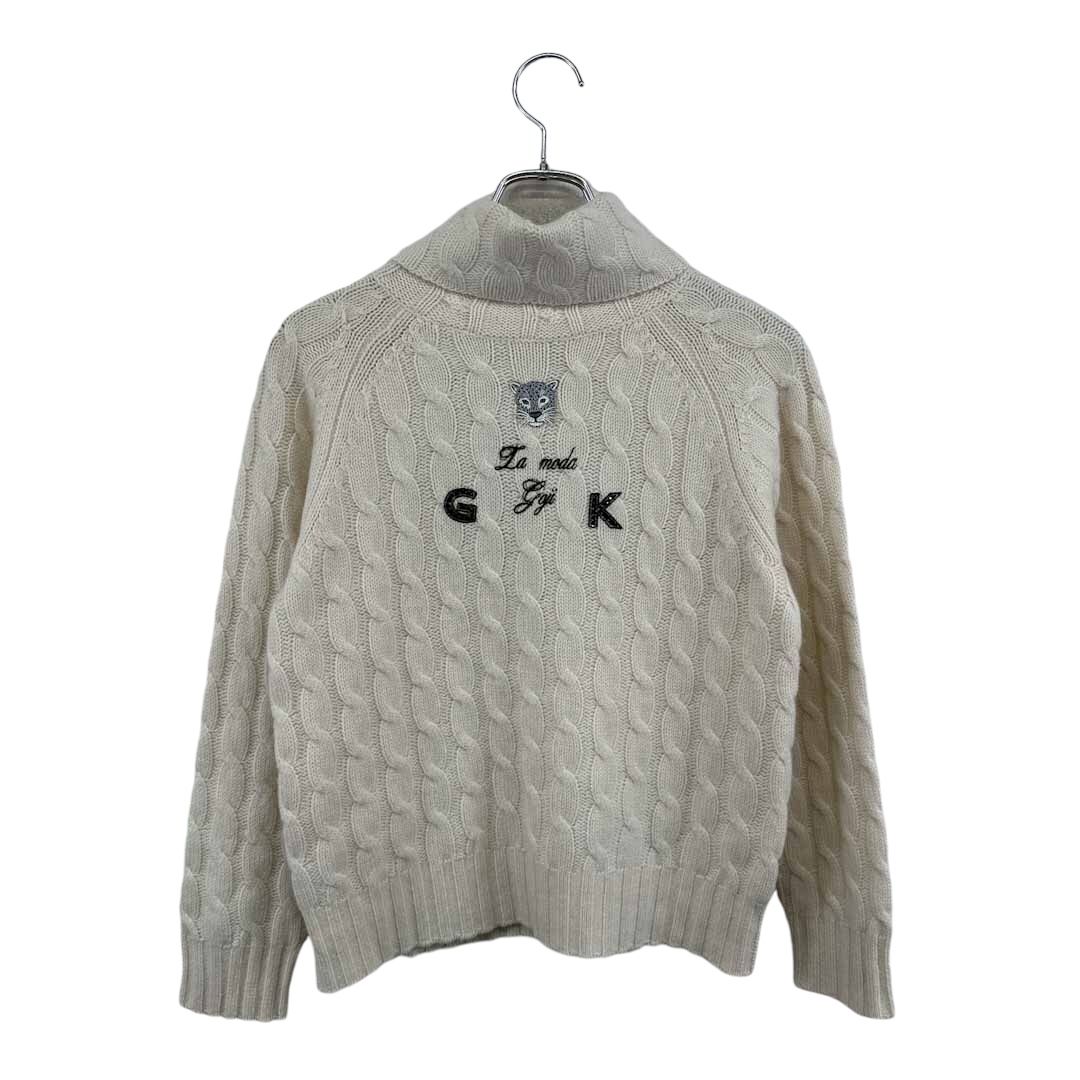 伊太利屋◇ニット セーター イタリヤ カシミヤ100% ケーブル
