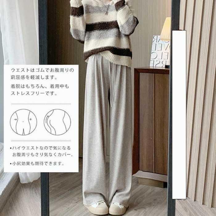 YOKO CHAN ライトグレー ガウチョパンツ　36サイズ ワイドパンツ ワイドレッグパンツ レディース ガウチョ シンプル