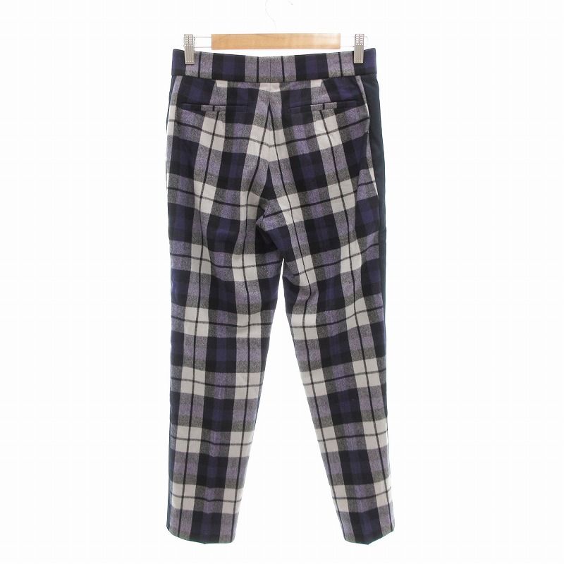 DRAWER♡新品未使用 ドゥロワー Drawer テーパードパンツ スラックス チェック柄 側