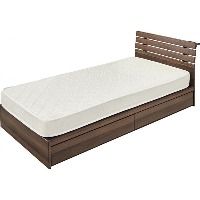 東谷 Azumaya 引き出し付ベッド ブラウン B-90S-BR 新生活 おしゃれ 模様替え 映え