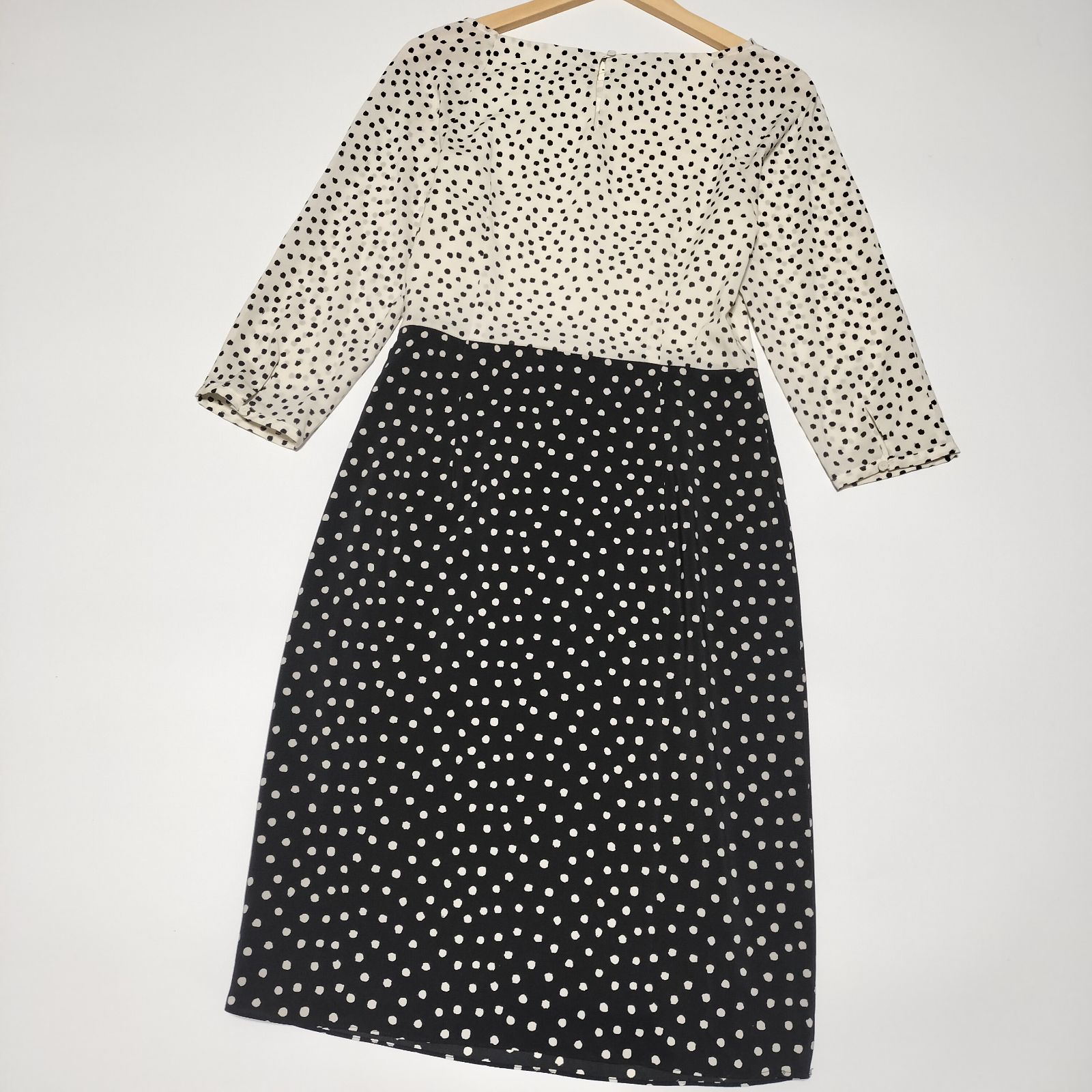 未使用品】LAURA ASHLEY ドット柄 ロングワンピース UK10 М相当 バイ 