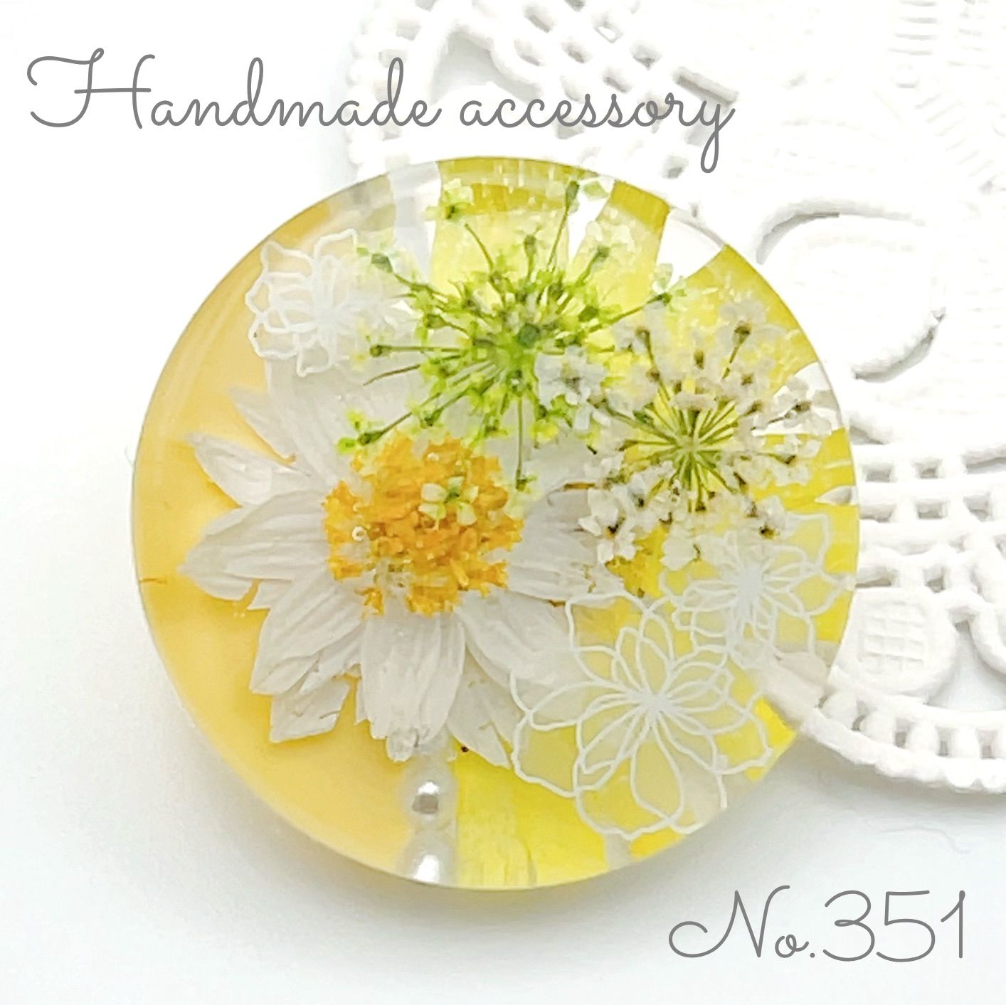 No.351♡ボタニカル 花かんざし ハンドメイド ドライフラワー レジン