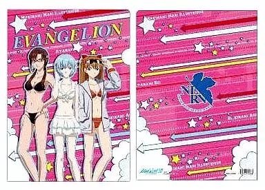 中古】クリアファイル レイ＆アスカ＆マリ(水着) クリアファイルA