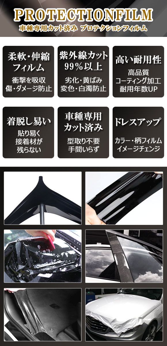 プロテクションフィルム リアステップ スズキ ランディ 90系 2022年08月～ ブラックカーボン AP-PF0139-BKC01