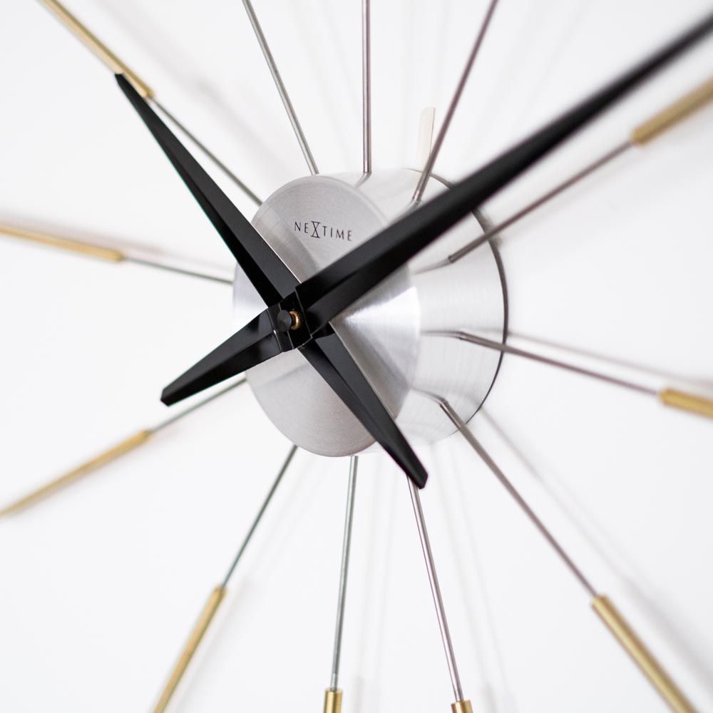 壁時計 掛時計 NEXTIME ネクスタイム ウォールクロック Radiant clock sunray GD x AL ゴールド×アルミ NXT-J011 JAPANDI COLLECTION