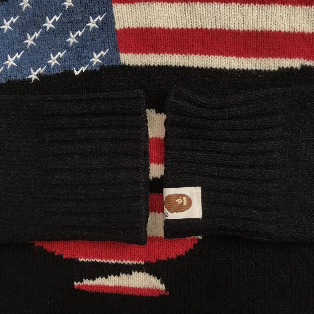 BAPE星条旗ニットS セーター A BATHING APE - エイプ 星条旗ニットの 