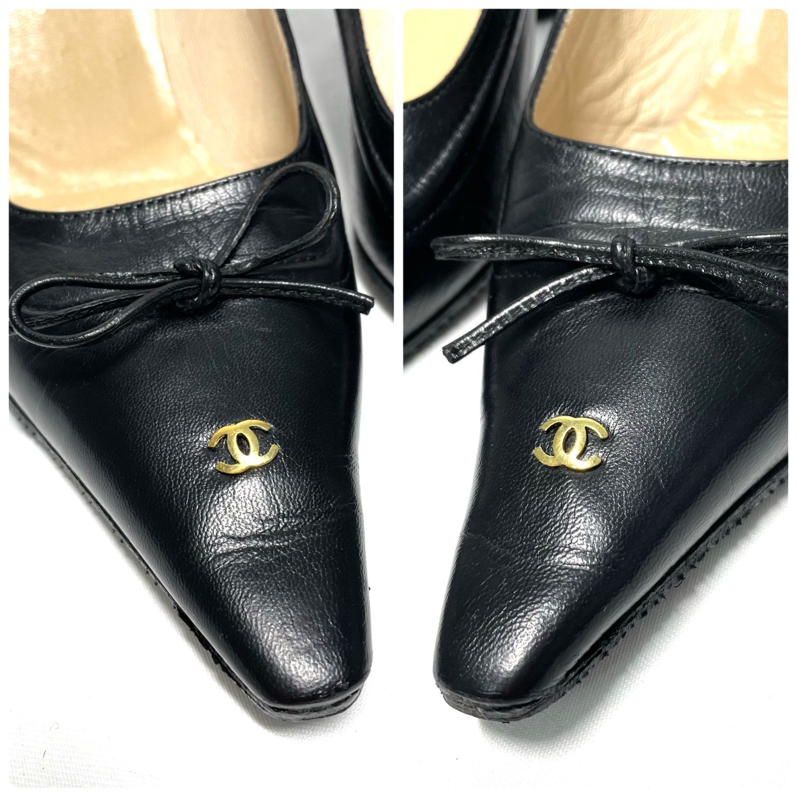 CHANEL シャネル ココマーク パンプス ヒール ブラック 表記サイズ 35