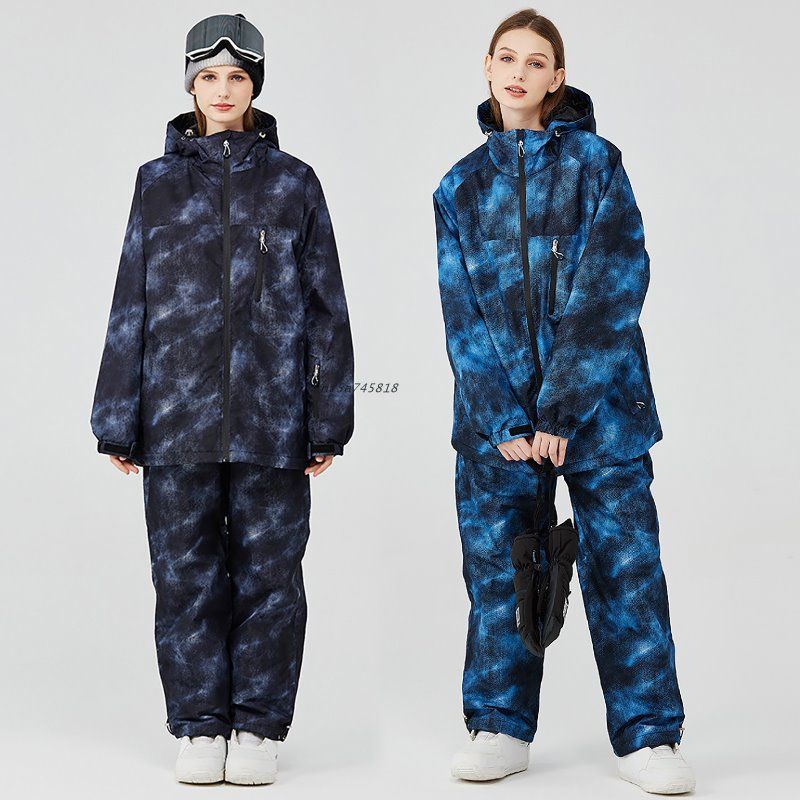 スキーウェア 上下セット メンズ レディース スノーボードウェア フード付き 雪遊び パンツ ジャケット スキー スノーウェア スポーツウェア 防寒 kni5a745818