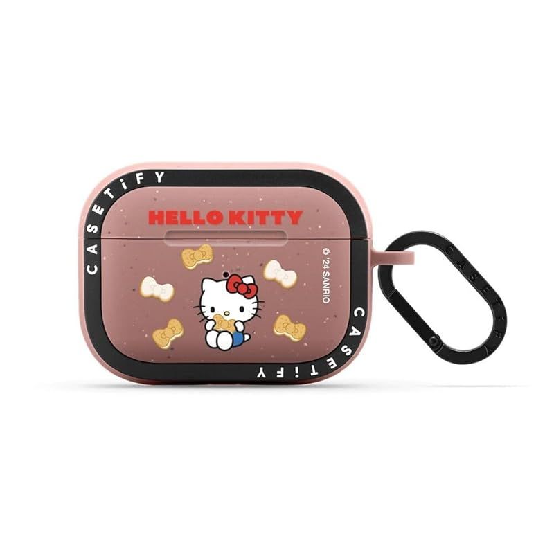 CASETiFY バウンス AirPods Pro ケース 第1世代 - 第2世代 - Hello Kitty Biscuit Earbuds Case - マット ダスティー ローズ