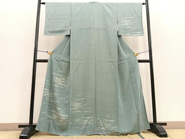 平和屋着物□江戸小紋 本草木堅牢染 南天 反端付き 正絹 逸品