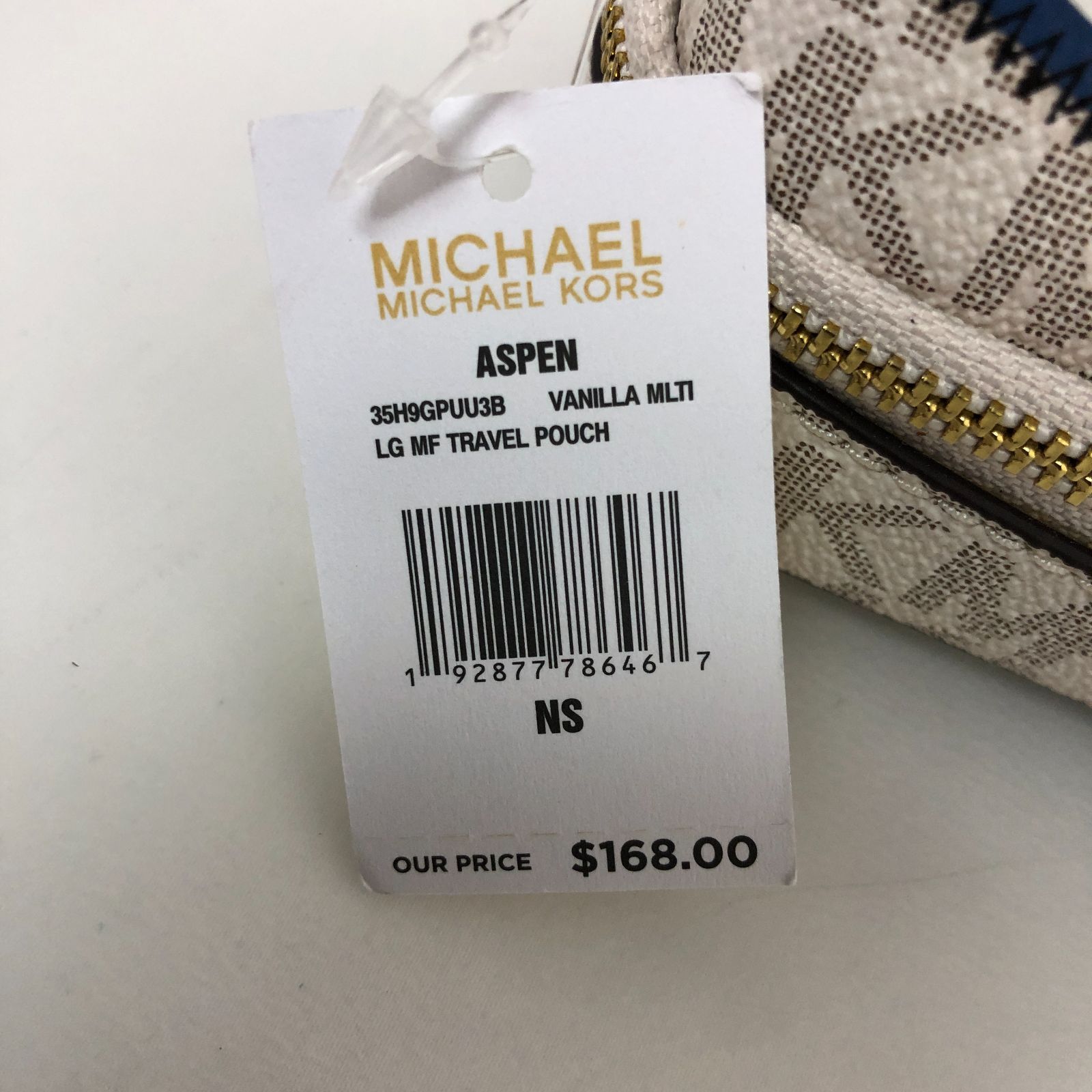 タグ付き】MICHAEL KORS ポーチ ホワイトベージュ SGAW10-8241