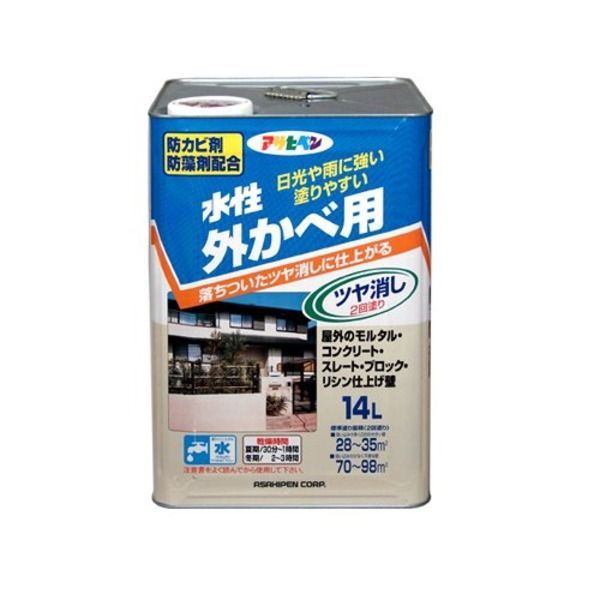 水性外カベツヤ消し クリーム色 14L 代引不可