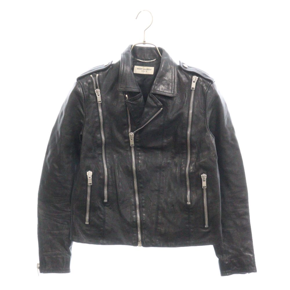 SAINT LAURENT PARIS (サンローランパリ) 13AW Zip Design Leather Jacket ジップデザインライダースジャケット 334572 Y5CZ2 ブラック