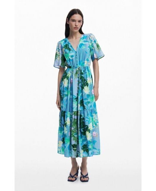 送料無料 デジグアル レディース ワンピース トップス Women s Floral shirt dress Open miscellaneous