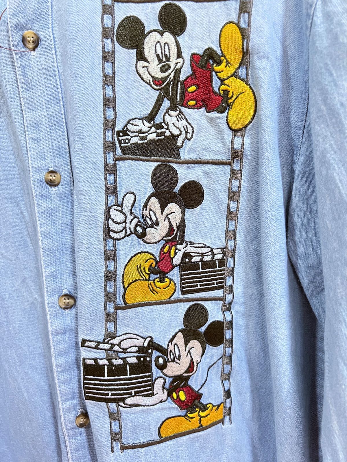 激レア】HOLLYWOOD MICKEY デニム 刺繍 ハリウッドミッキー - デニム