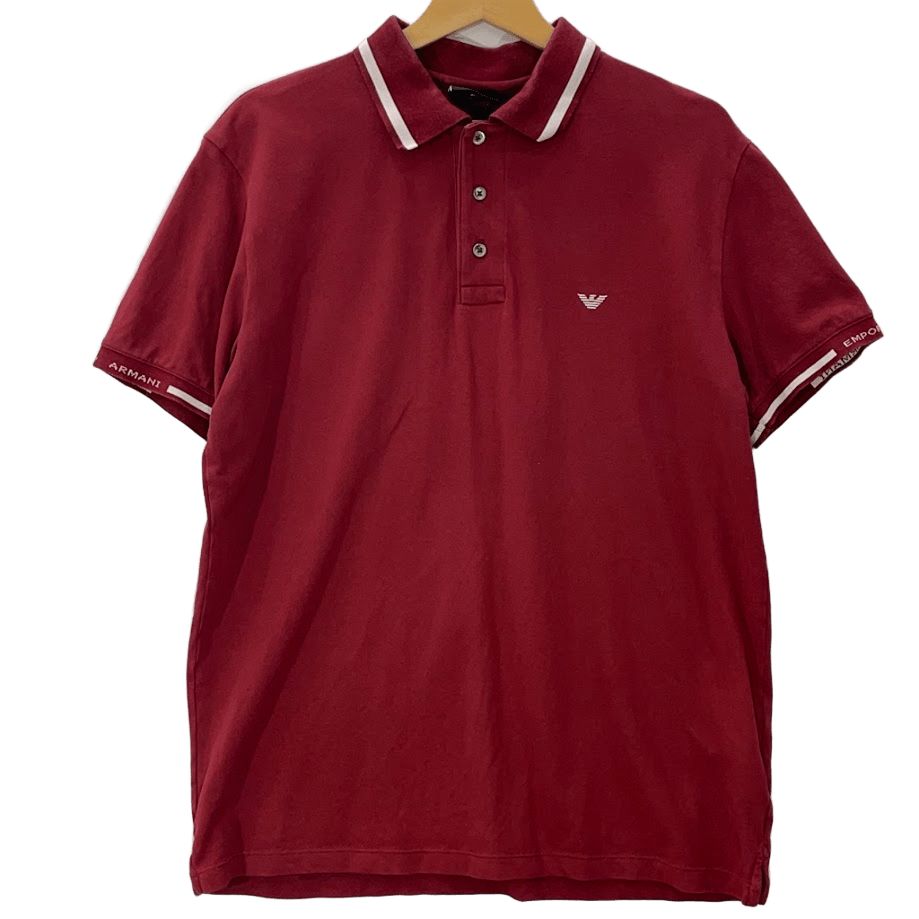 EMPORIO ARMANI 半袖 ポロシャツ EAEM1283AF10017 EMPORIO ARMANI (エンポリオアルマーニ) 胸ロゴ ハーフジップ