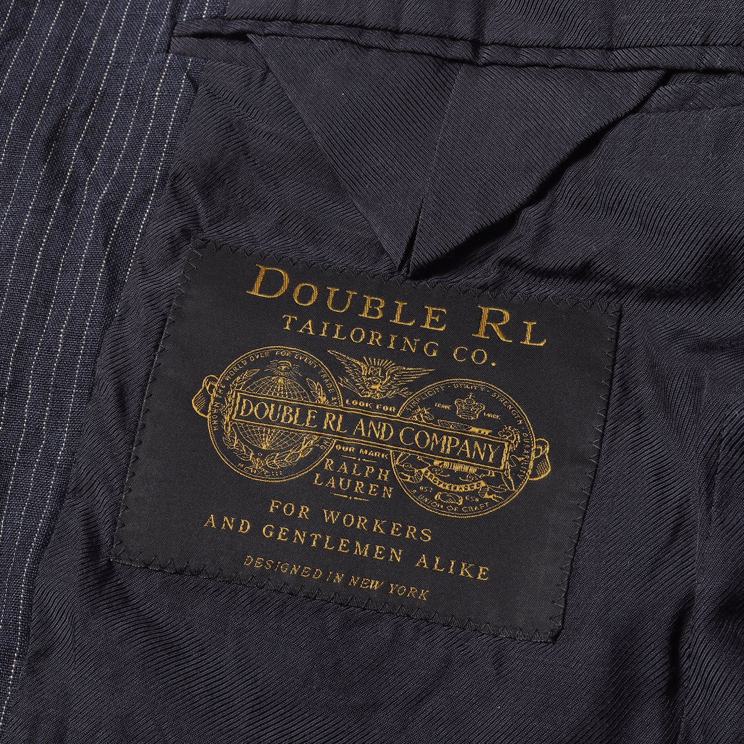 美品 RRL ダブルアールエル ストライプ リネン テーラード ジャケット 