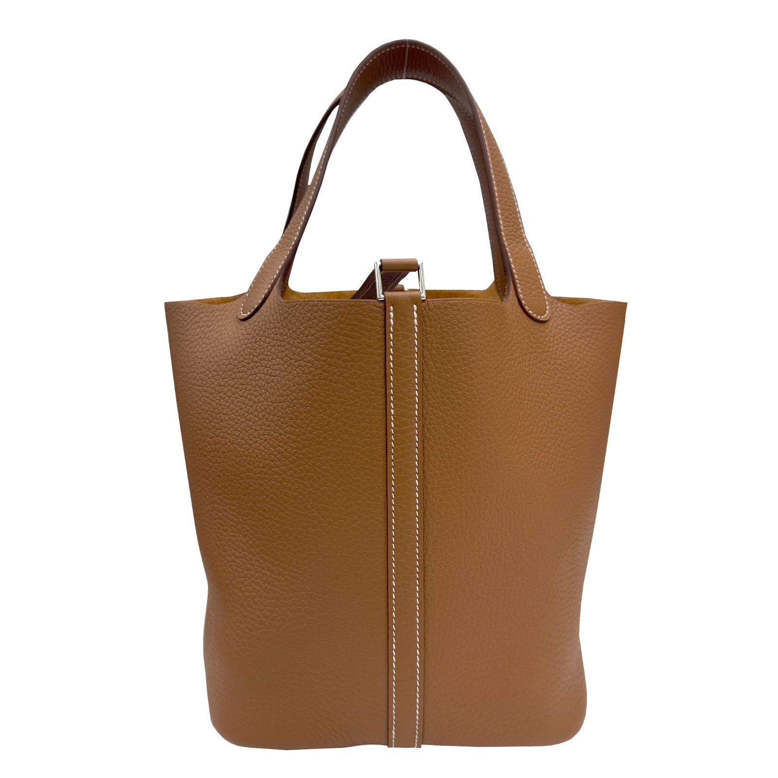 HERMES エルメス ピコタンロックMM ゴールド シルバー金具 トリヨン 