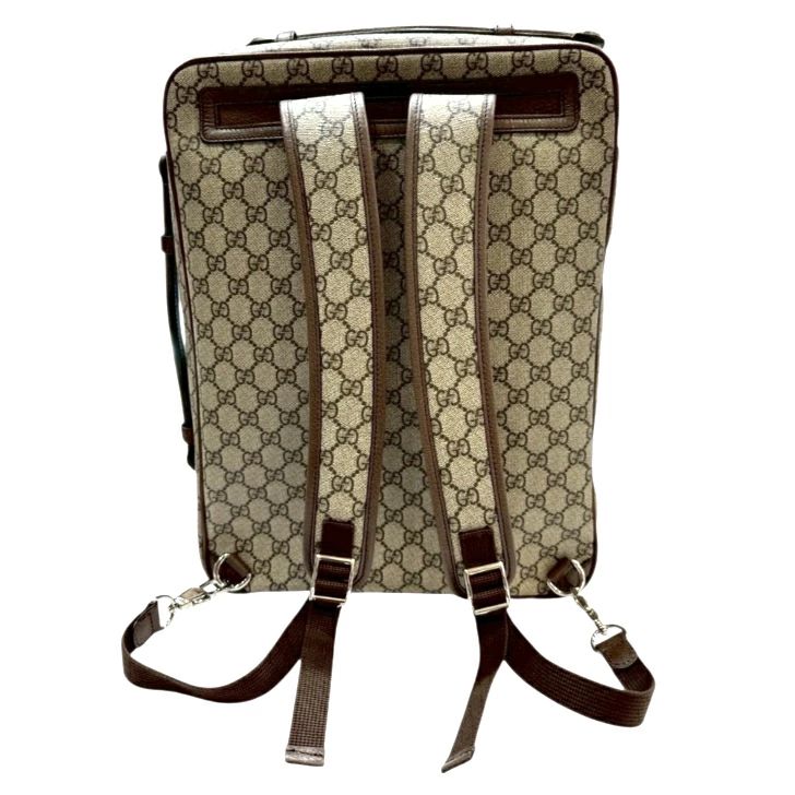 GUCCI オールドグッチ GGスプリーム ビジネスバッグ ブリーフケース GG ブラック〕ミディアム ブリーフケース ブラック GGスプリーム