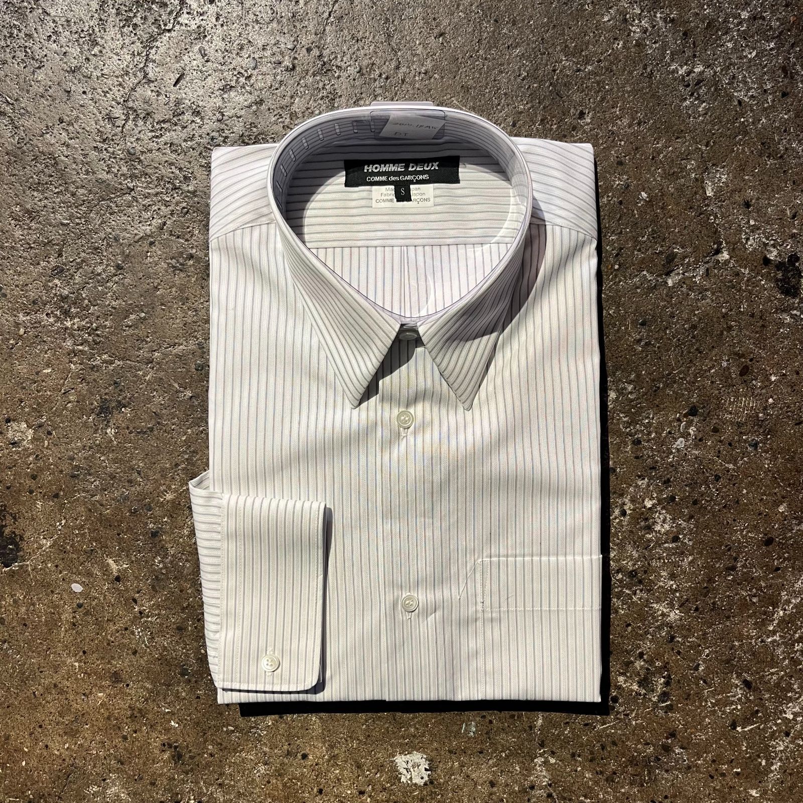 COMME des GARCONS HOMME DEUX ストライプシャツ ホワイト