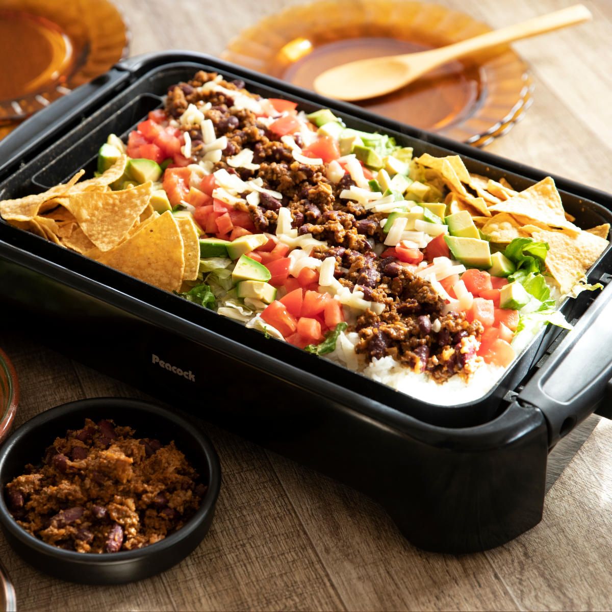 両面グリルプレート マーブルコーティング 温度調節 ピーコック （ 1200W ホットプレート 両面プレート 調理器具 保温 電磁調理器 調理家電 キッチン家電 1台2役 ）