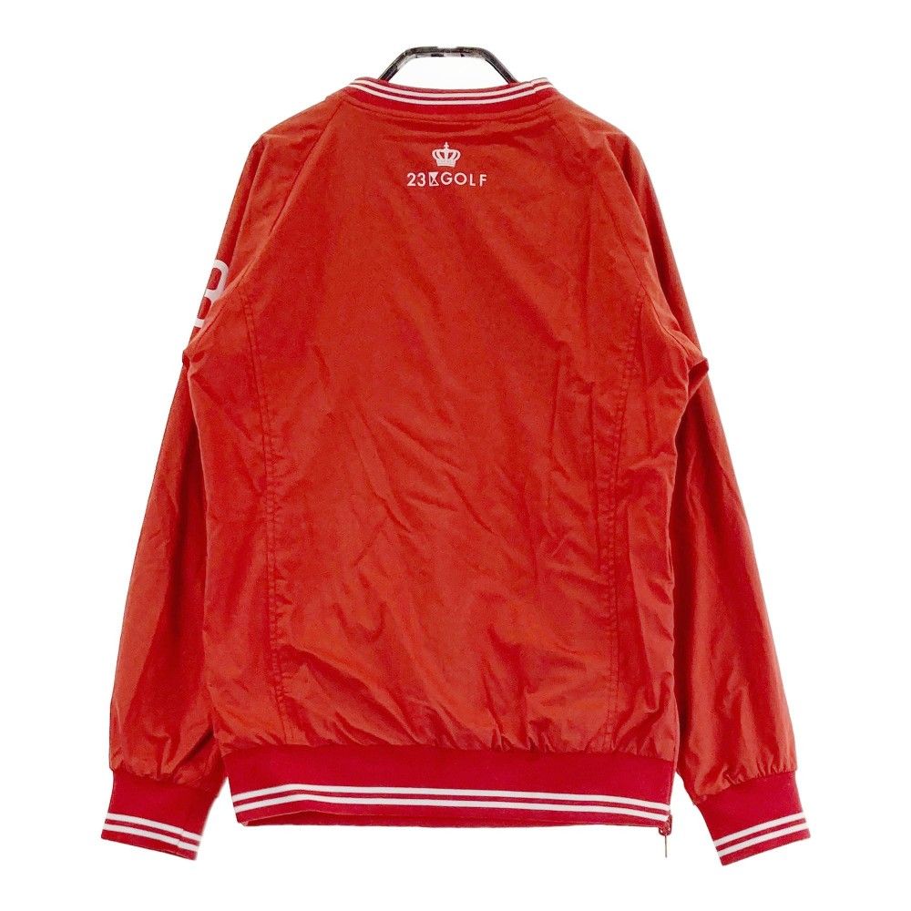 サイズ：0 23区GOLF ニジュウサンクゴルフ  リバーシブル 長袖ブルゾン ニット切替 チェック柄 レッド系 [240101473848] ゴルフウェア レディース ストスト サイズ：0 23区GOLF ニジュウサンクゴルフ リバーシブル 長袖