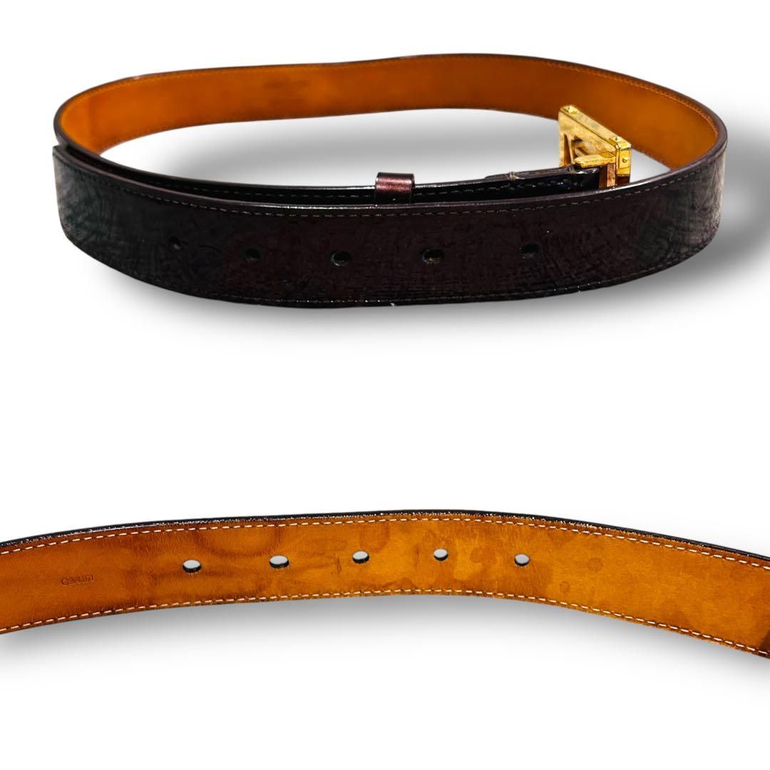 VUITTONベルト メンズ 40 ルイヴィトン LV イニシャル バックル