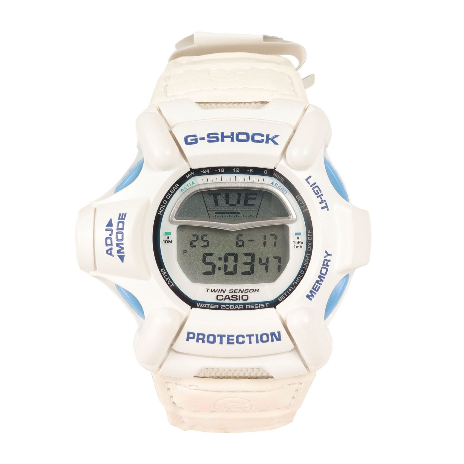 G-SHOCK ジーショック 90s RISEMAN | ライズマン DW-9100PJ-7 アメリカパラシュート協会モデル 腕時計 | ウォッチ | ホワイト ライトブルー | ブランド ファッション アイテム メンズ
