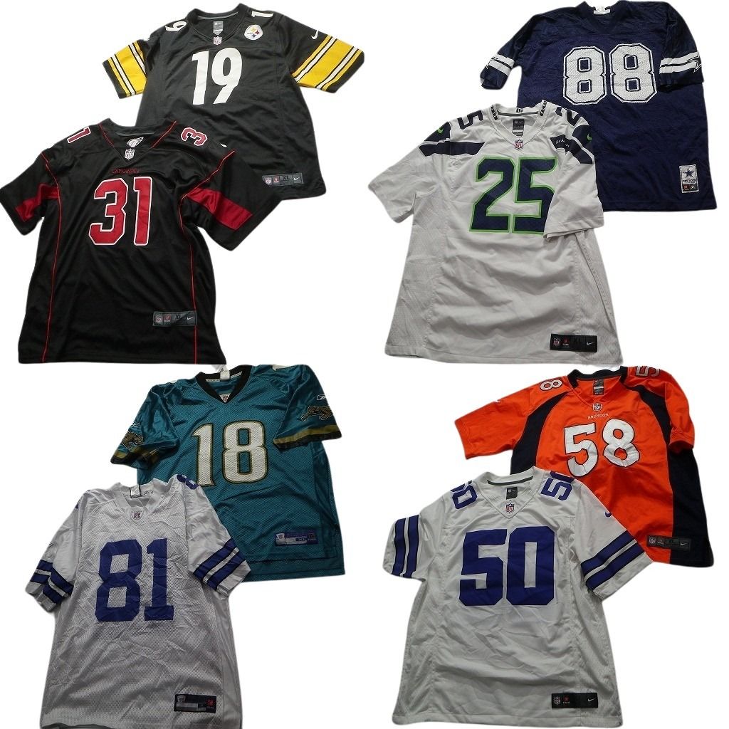 古着卸 NFL ゲームシャツ ユニフォーム 8枚セット メンズ XL ナイキ シーホークス カウボーイズ 古着 NA6185