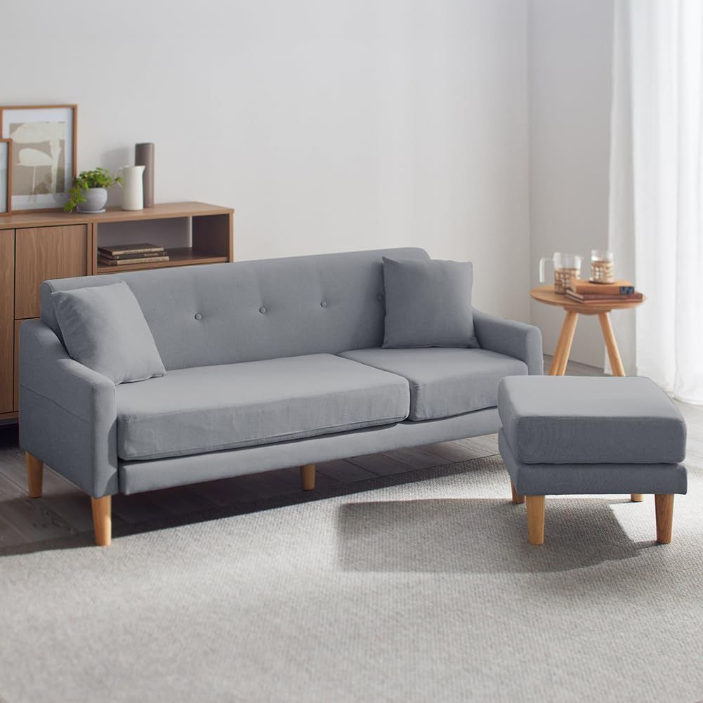 数量 耐荷重 約240kg クッション2個付き 自由自在なレイアウト 幅166×奥行118×高さ68 ポケットコイルで弾力性と耐久性に優れる サイドポケット付き 耐久性試験5万回クリア! グレー 広々設計 かんたん組み立て ローソファ オールシーズン快適