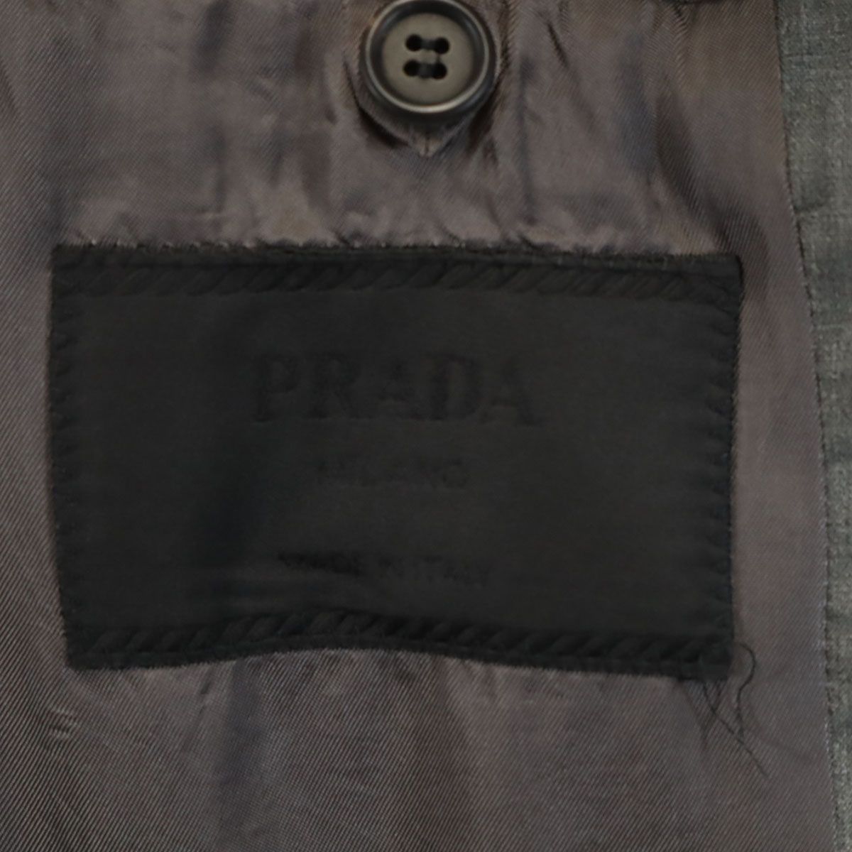 PRADA プラダ イタリア製 ウール テーラードジャケット 48 グレー 