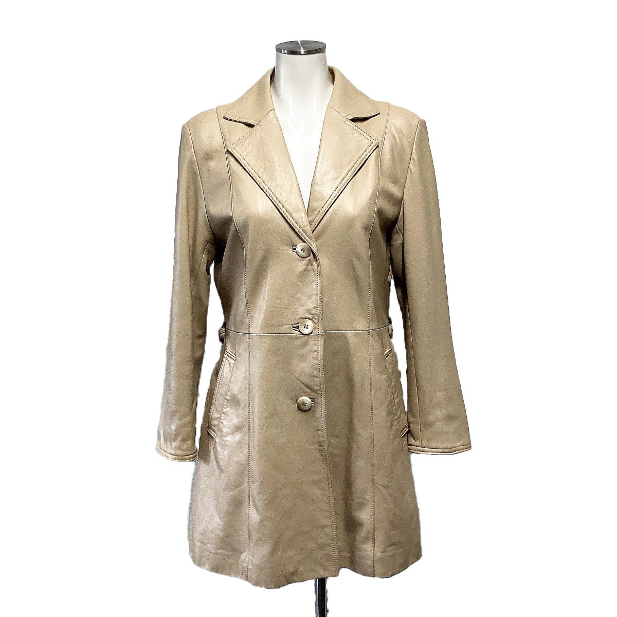 美品 BALMAIN バルマン コート アウター 上着 ファー付き ベージュ 羊