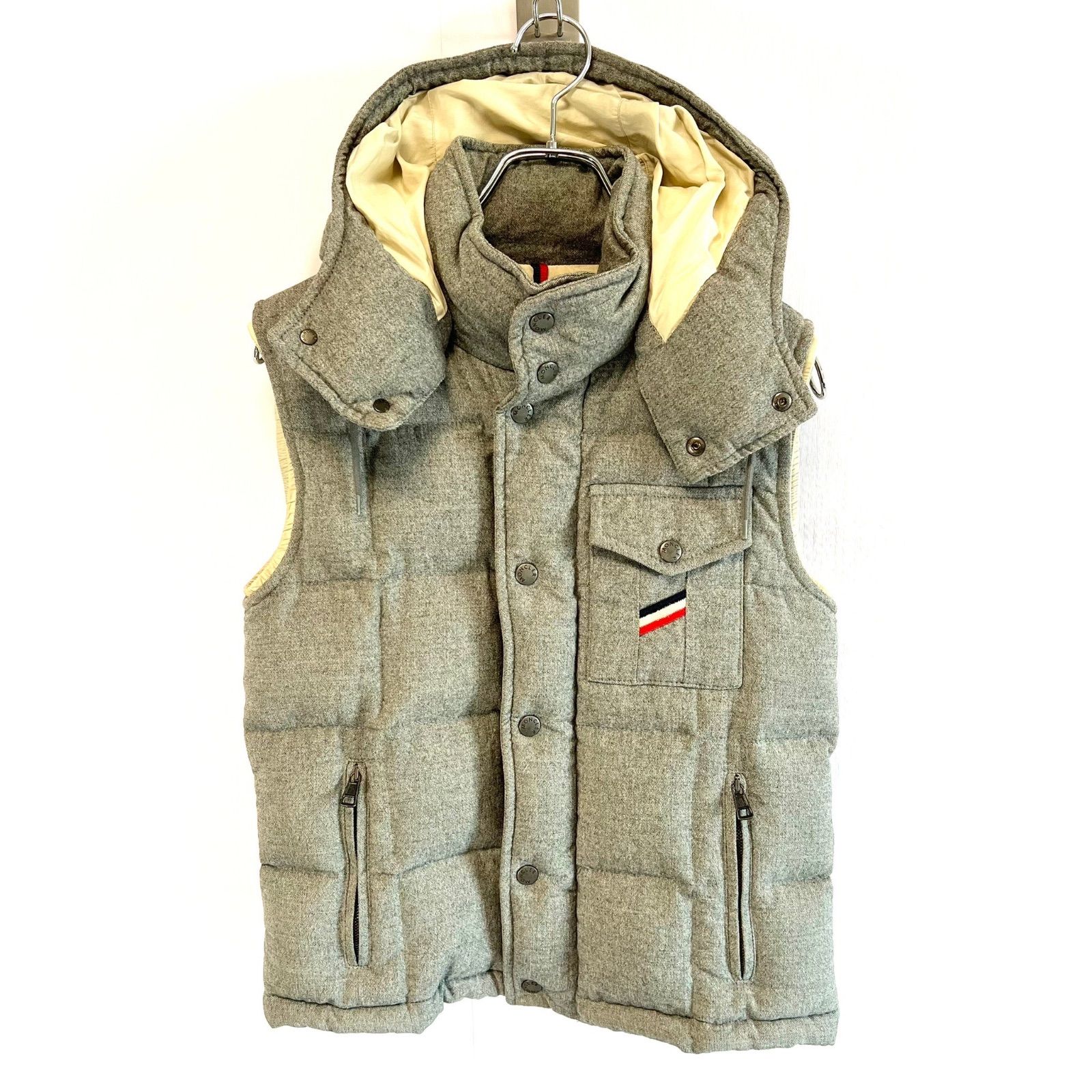 MONCLER ERAULT モンクレール ダウンジャケット ベスト フード グレー