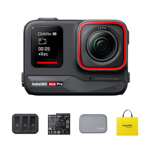 Insta360AcePro-アクションカメラ防水1|1.3インチセンサーと5nmAIチップ搭載AIノイズリダクション圧倒的な画質4K120fps2.4インチフリップ式スクリーン高度なAI機能長時間水中アクションカメラ