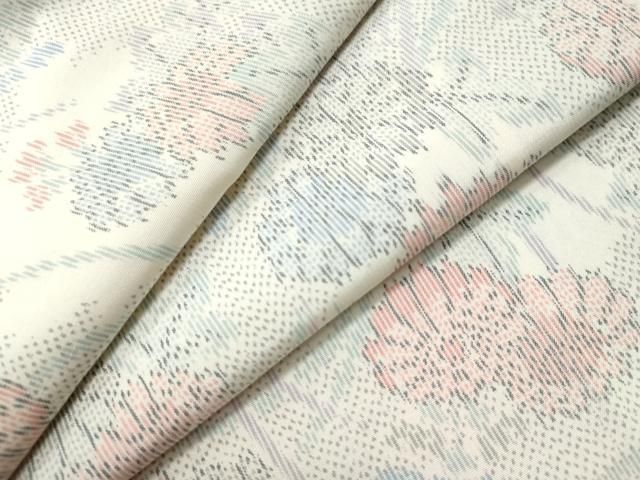 平和屋着物○上質な紬 草花文 正絹 逸品 未使用 CAAU1932yc