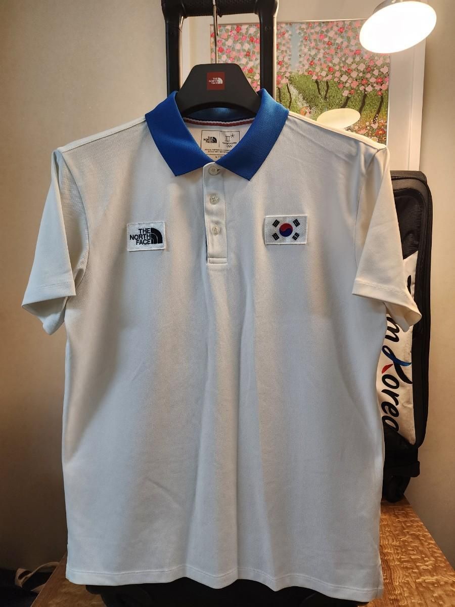 【雷市場（ポンジャン）商品韓国直送】THE NORTH FACE(ザノースフェイス) チームコリア 国代表 プレイヤーへの支払いについて ポロシャツ