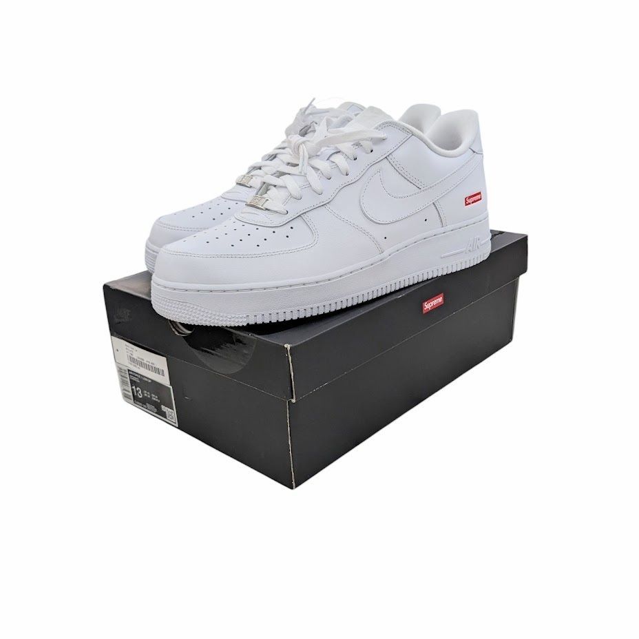#ナイキNike Air Force 1 Supreme ホワイト 27cm美品 27cm Supreme Nike Air Force 1 Low White シュプリーム ナイキ