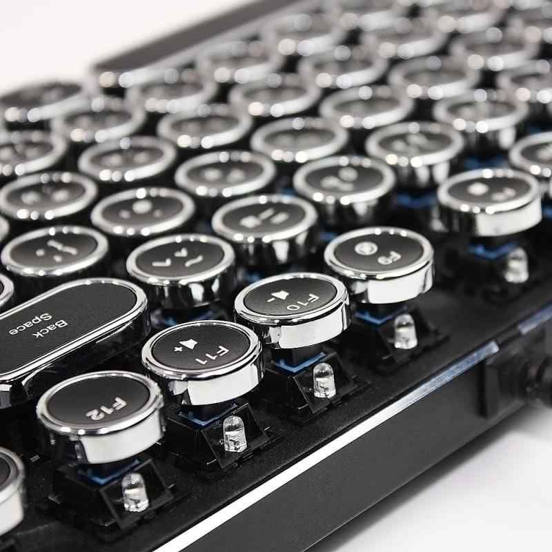 タイプライター風メカニカルキーボード 青軸