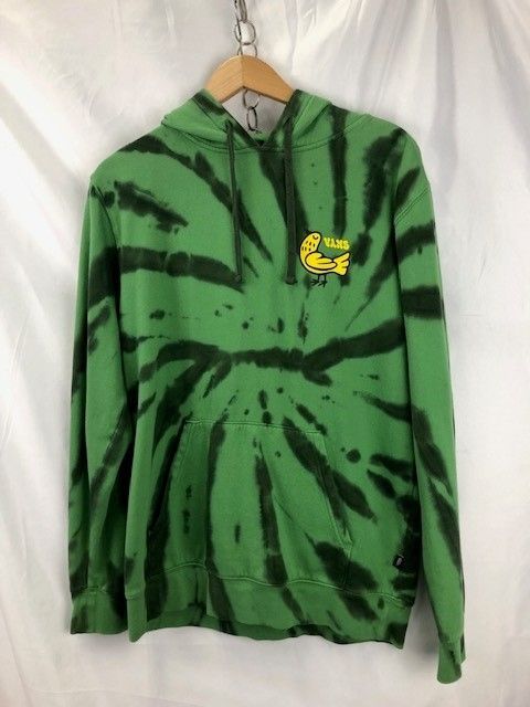Vans プリント　タイダイ　オーバーサイズ　フーディ　パーカー　裏起毛　サイズＳ　05081313　01
