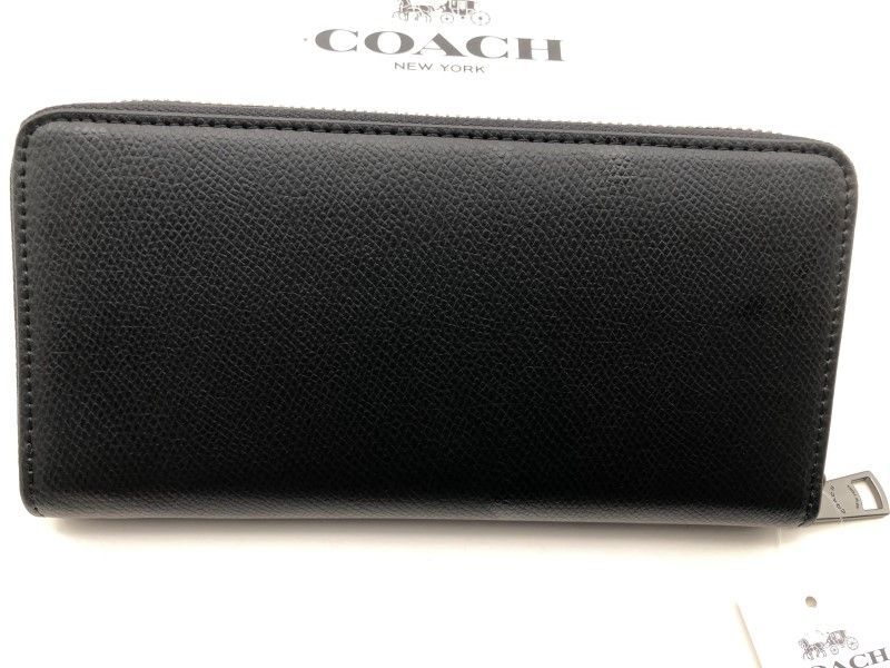 コーチ COACH 長財布 財布 ブラック シグネチャー アコーディオン