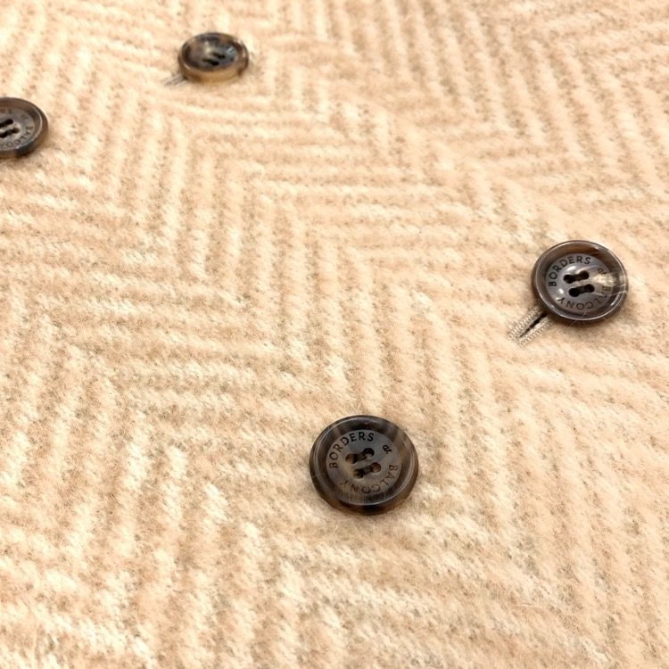 BORDERS at BALCONY ボーダーズアットバルコニー ヘリンボーンノー コート ウールモヘヤ ベージュ 38 BD2121-3A-35 GULLKHAN_COM