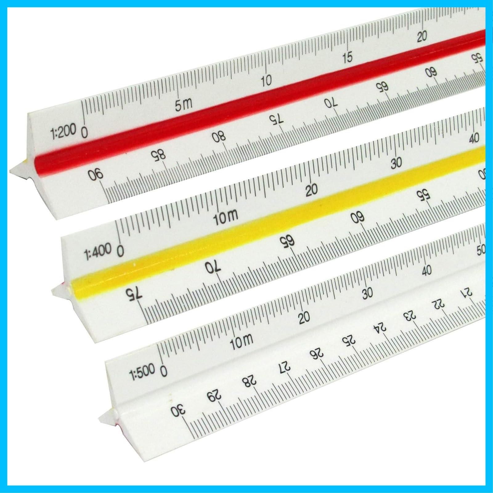 速発送】三角スケール 30cm 縮尺定規 製図用品 1本 プラスチック