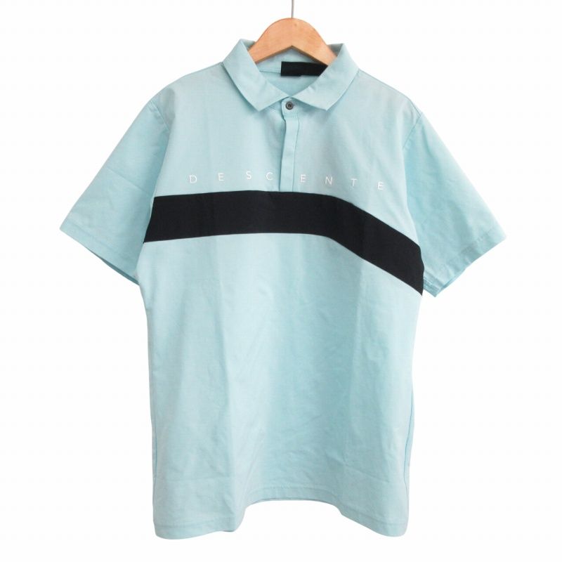 【新品　タグ付】デサントゴルフ　DESCENT UVケア　ポロシャツ　M デサント DESCENTE ゴルフ GOLF タグ付 半袖シャツ 吸汗 速乾 UV