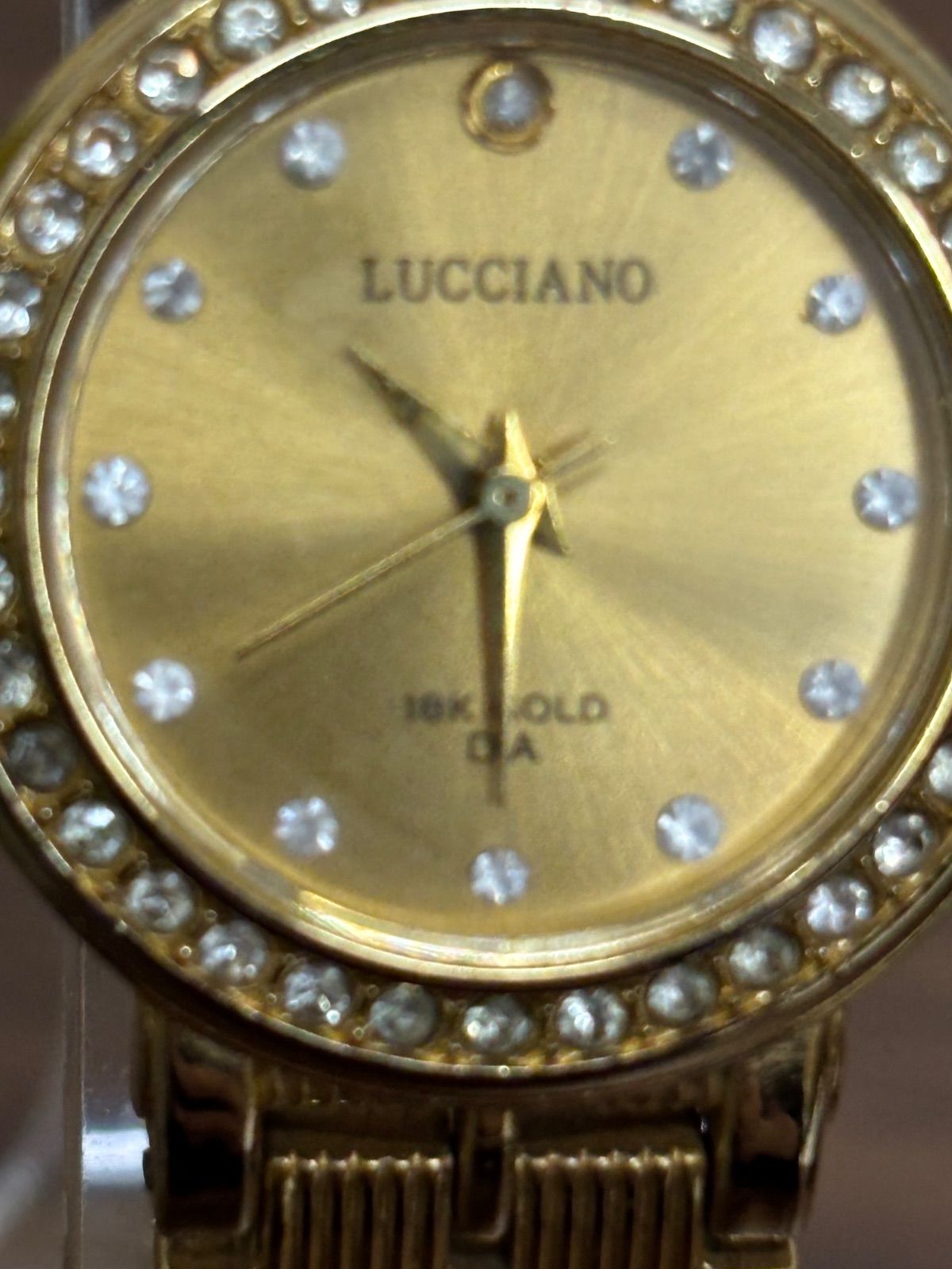 ▪️LUCCIANO 腕時計 18k GOLD CROWN G-2105-06 ゴールド 腕周り約18