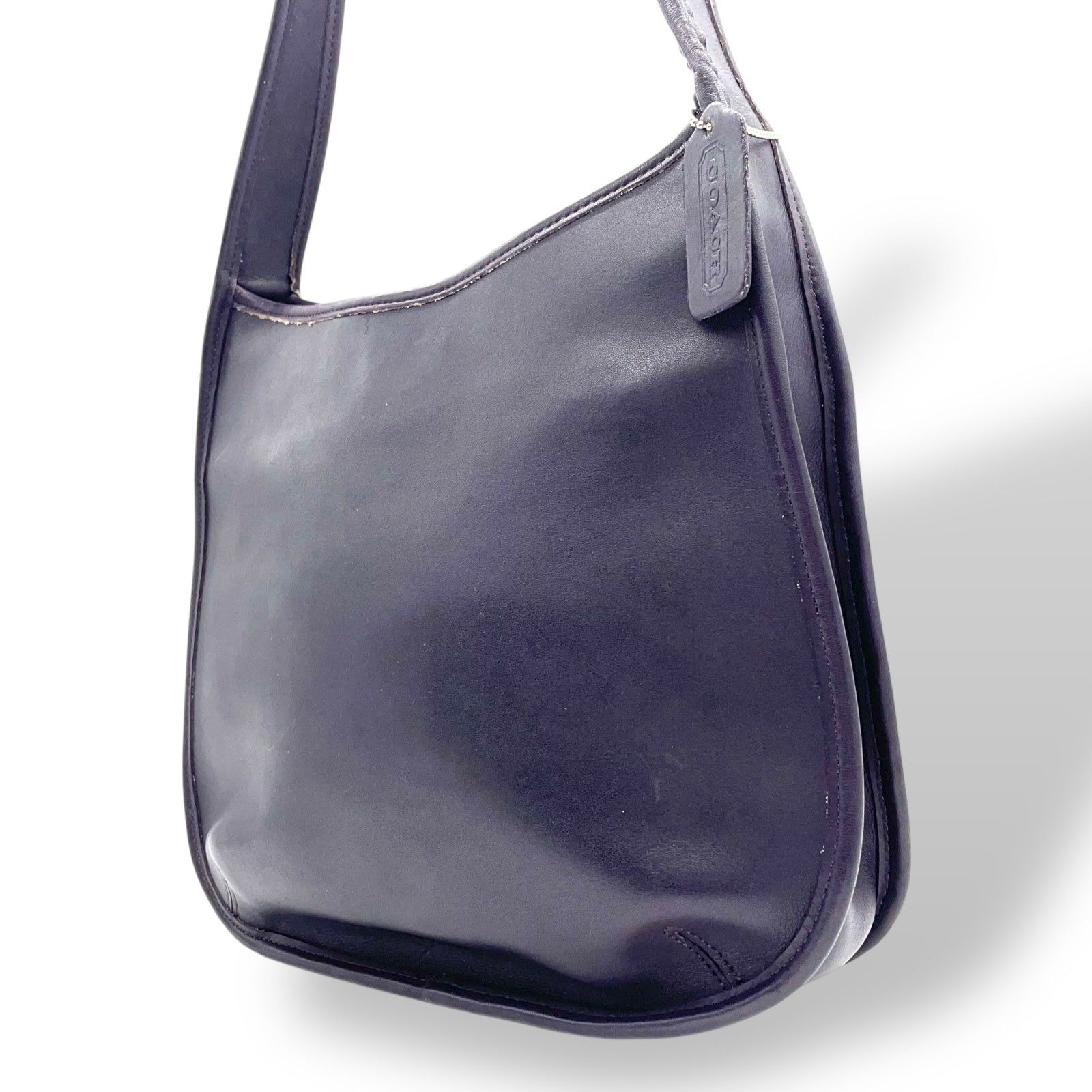 激 超 オールドコーチ COACH エルゴ ホーボー ショルダーバッグ 9047 グラブタンレザー パープル 紫 ヴィンテージ Vintage Ergo Shoulder Bag コーチ C2