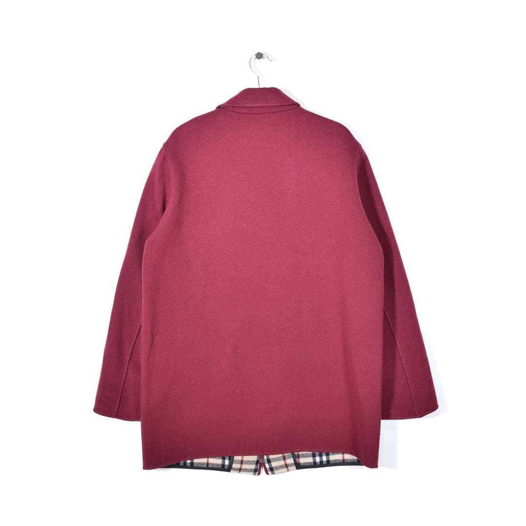 バーバリー コートJKT ウールジャケット バーガンディー ノバ バーバリー コートJKT ウールジャケット バーガンディー ノバ