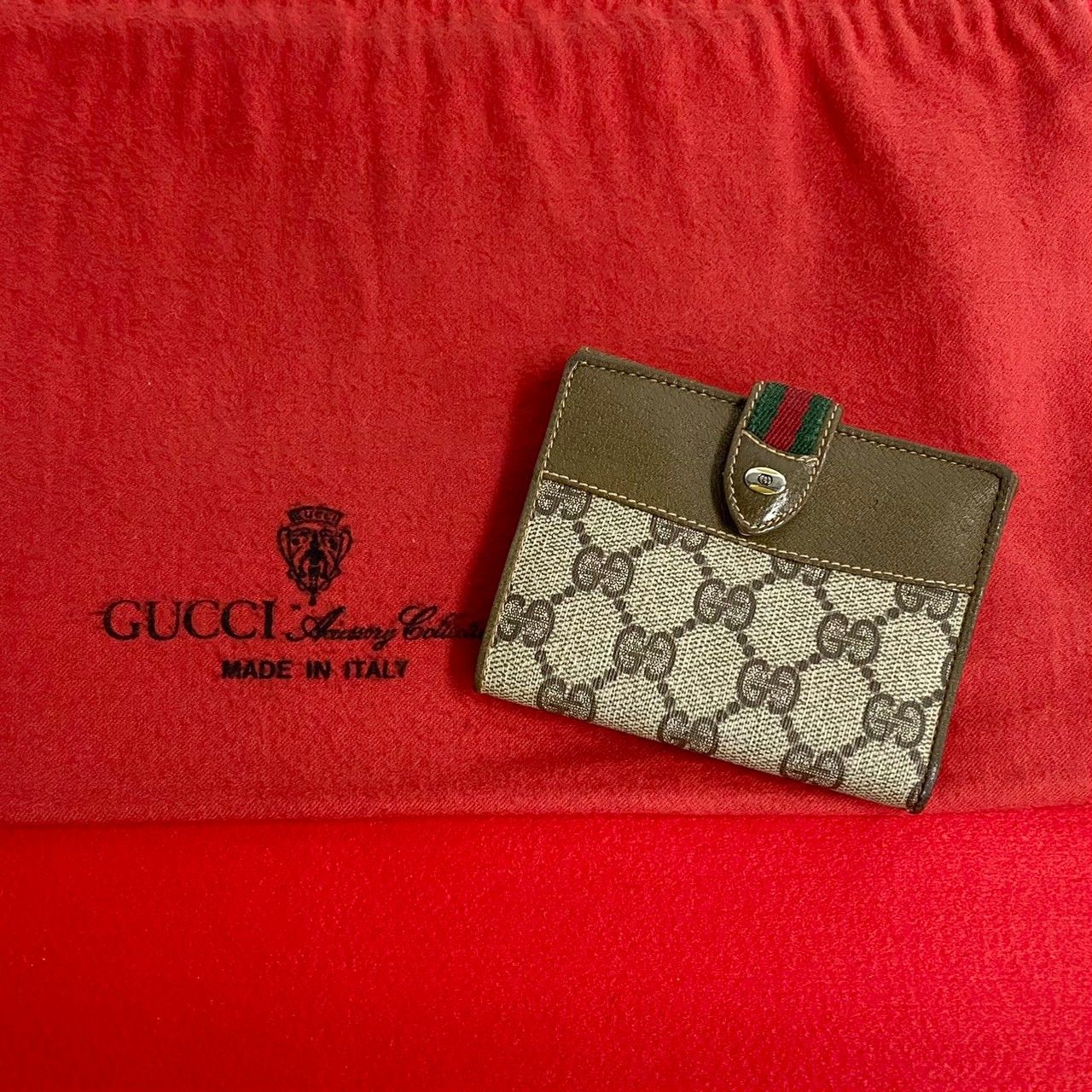 極 美品 GUCCI グッチ オールドグッチ ヴィンテージ シェリーライン GG 