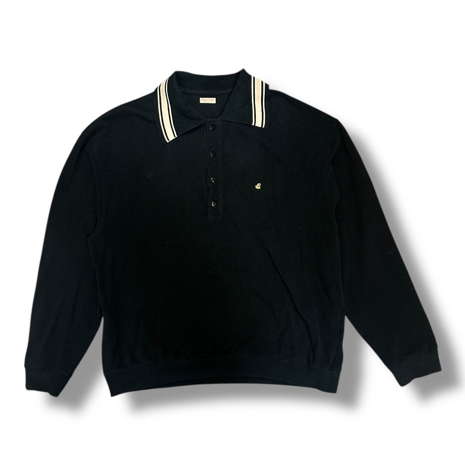 KAPITAL PIQUE RIBBED COLLAR RETRO POLO 鹿の子 ピケリブカラー