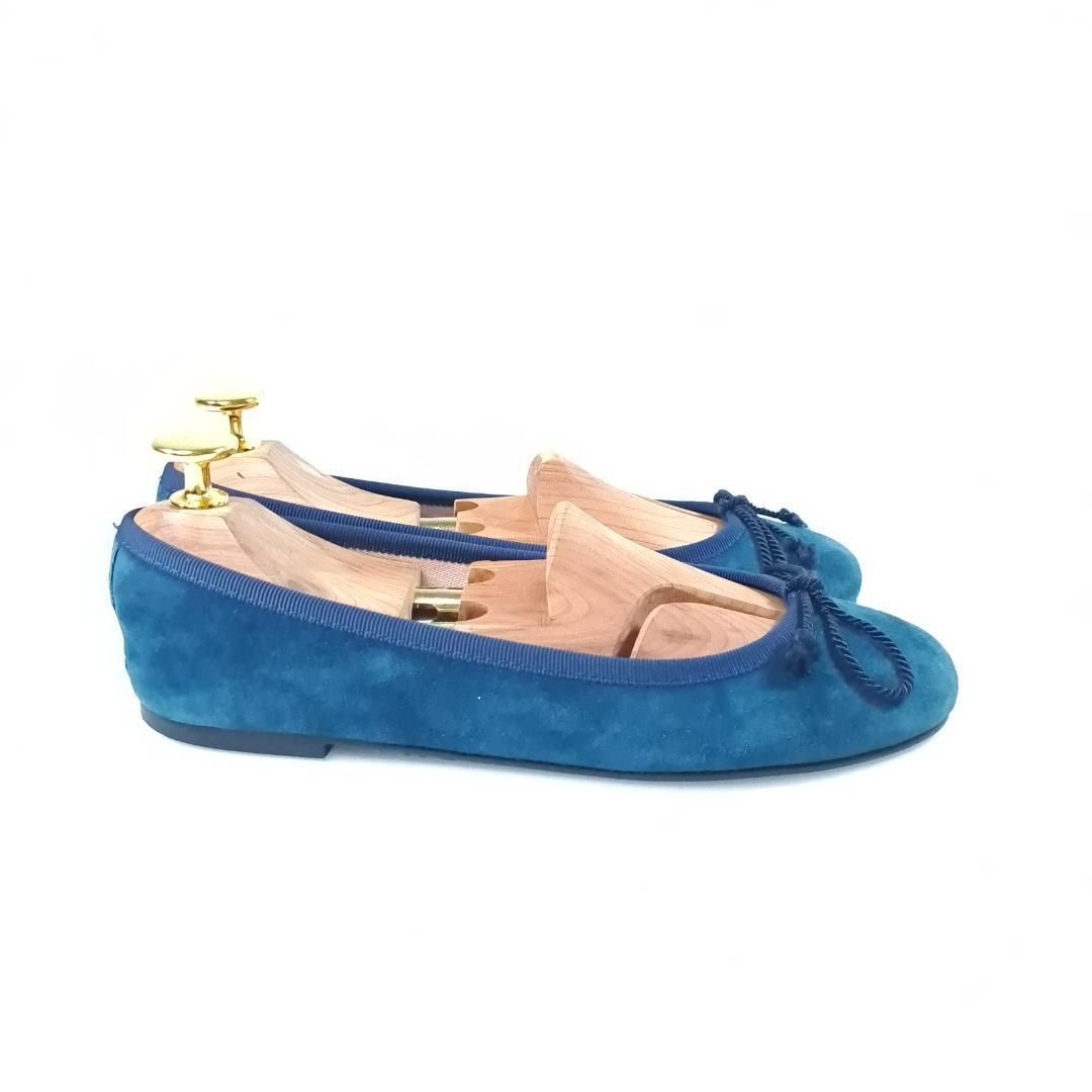 Pretty Ballerinas バレエシューズ リボン グリーン スエード Pretty Ballerinas バレエシューズ リボン グリーン スエード 36