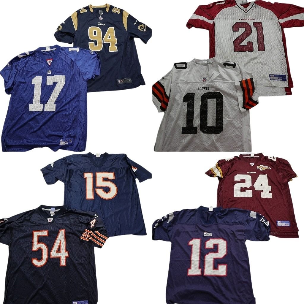 古着卸 NFL ゲームシャツ ユニフォーム 8枚セット メンズ XL ブロンコス カーディナルス ラムズ ナイキ 古着 NA6161